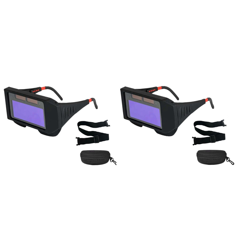 fasdaga 2X Automatic Photoelectric Welding Glasses Solar Powered Auto Darkening Welding Mask Helmet Eye Goggle Welding