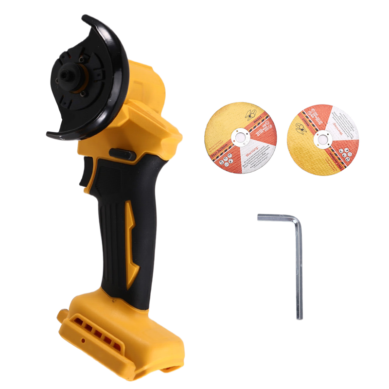 Mini Angle Grinder 3 Inch Cordless Polishing Machine Cutting Grinder+2 Cutting Disc Tool for 18V 20V Battery