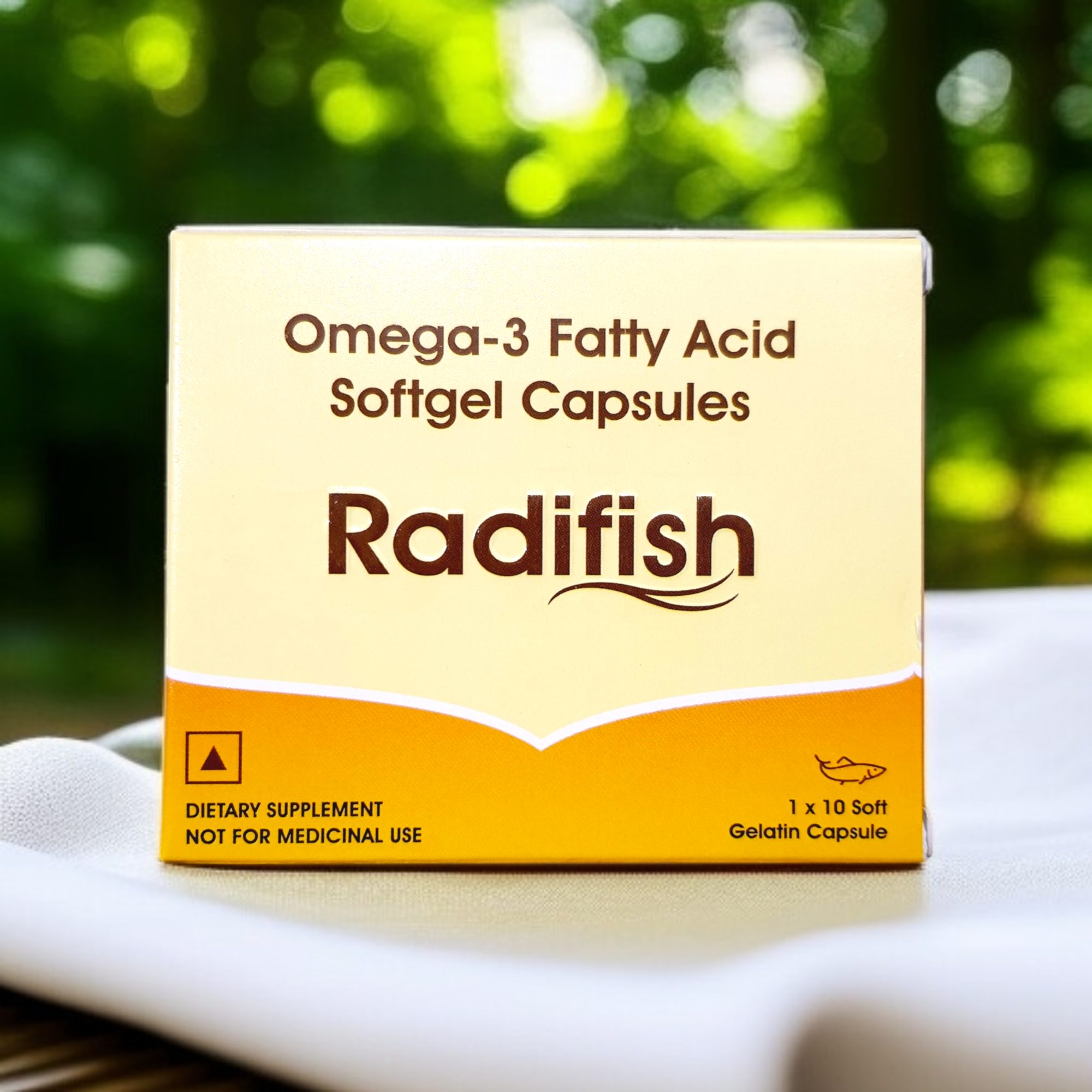 Omega-3 Supplement 10 Capsules | Omega3 Fatty Acid Softgel Capsules | Not Suitable For Vegetarians | From Haatbazar | Haat bazar | Haatbazaar | Hatbazar
