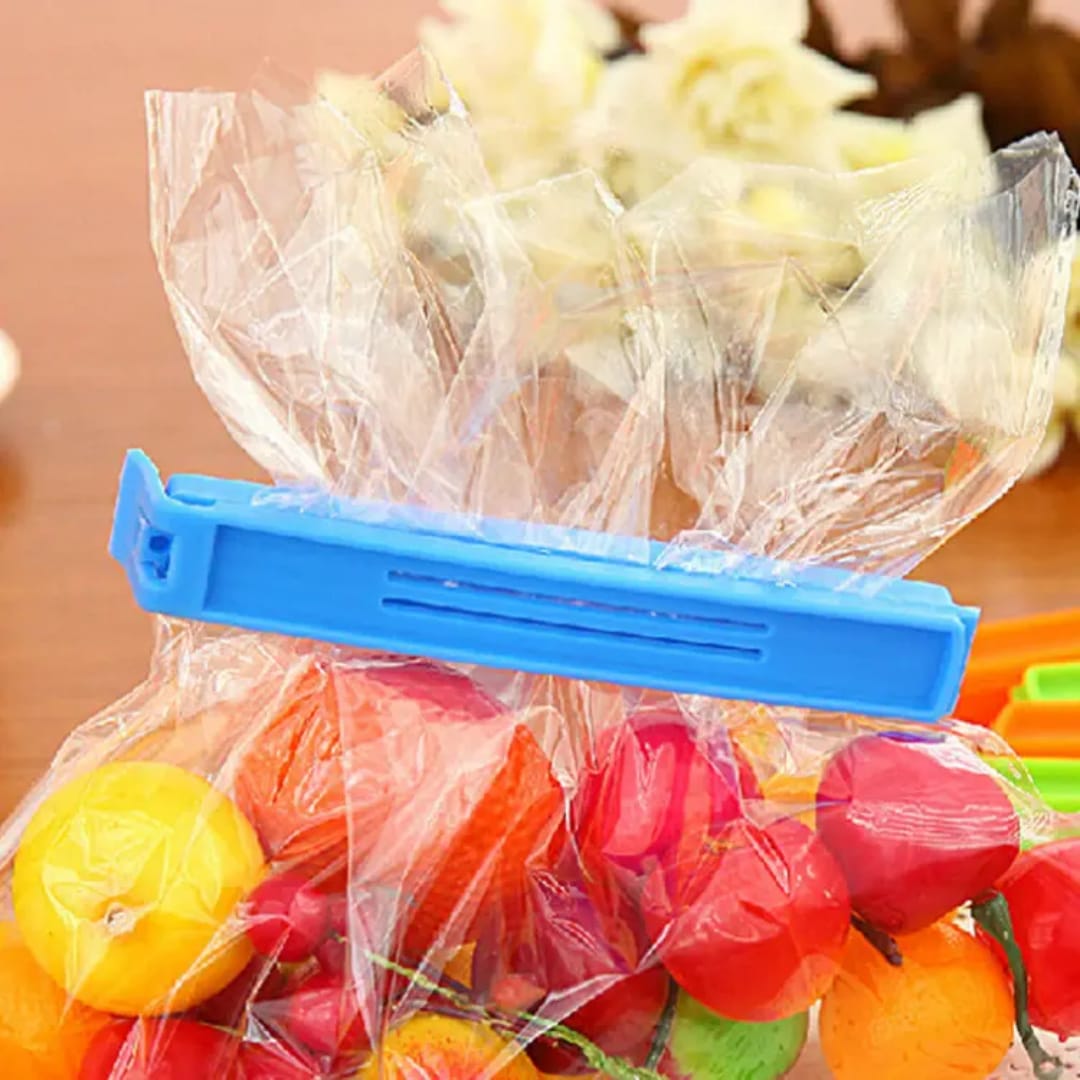 4 Pcs Food Bag Closure Clips Seal Clamps Plastic Food Sealer for Snacks and Kitchen Storage