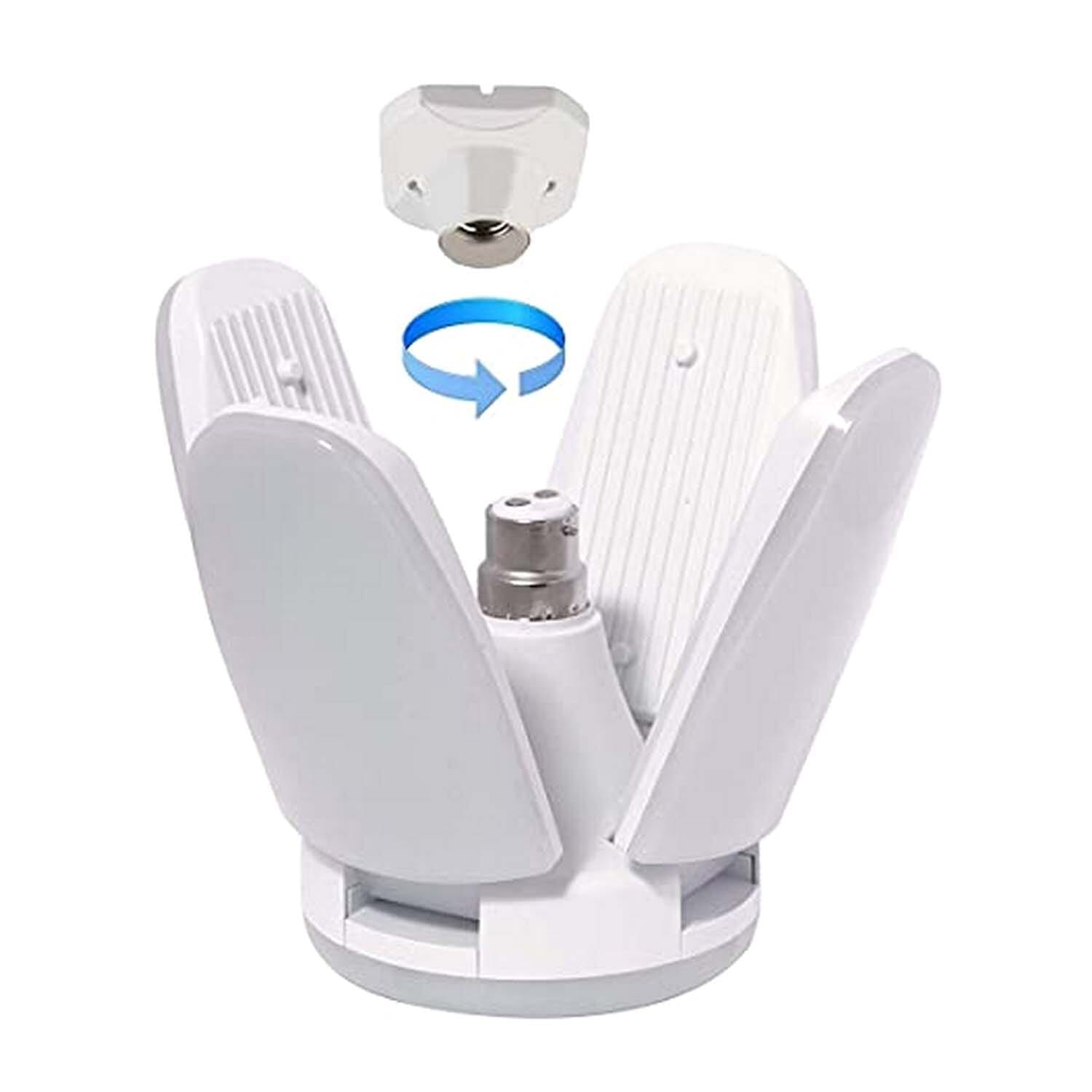 Foldable Light, Mini Fan Blade Led Bulb, 5W 4-Leaf Fan Blade LED Light Bulb - (Pack of 1)