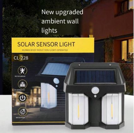 New Waterproof Led Solar Wall Lamp, Suitable For Corridors, Walls, Gardens, Featuring Human Body