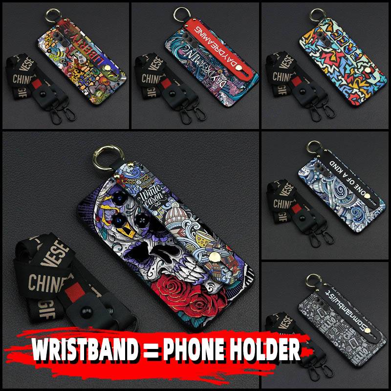 Waterproof Kickstand Phone Case For Oukitel C5 2025 Anti-dust Silicone Ring Phone Holder Personality Graffiti Back Cover
