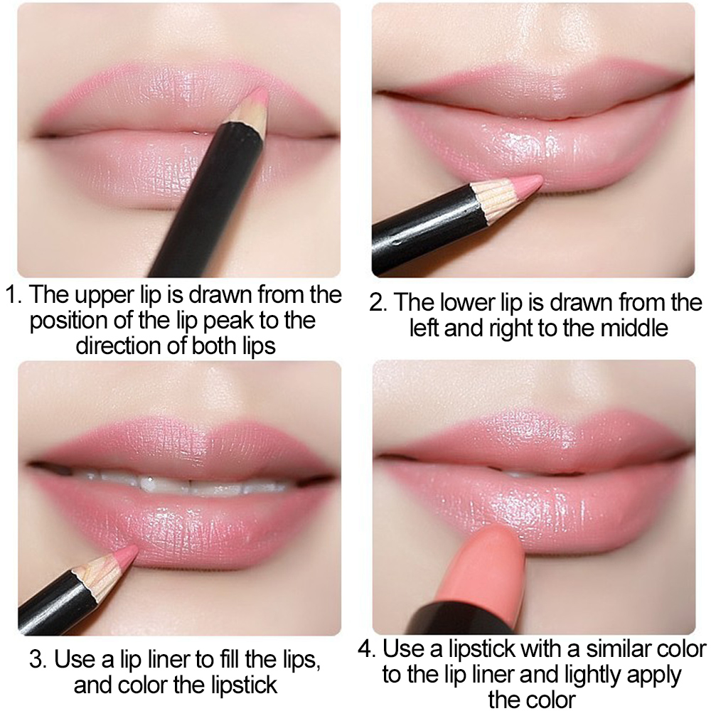 Linman New model 1PC Lip Liner Pencil Waterproof Lipstick Pen ProfessionalHigh Quality Long Lasting Lipliner Wood Lipliner Pencil Charming Eyeliner Pencil