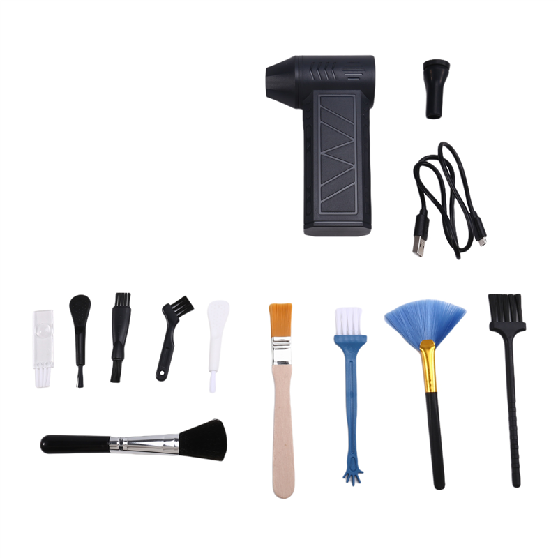 Mini Air Blower with Extra Nozzle and Brush Turbo Jet Fan Wind