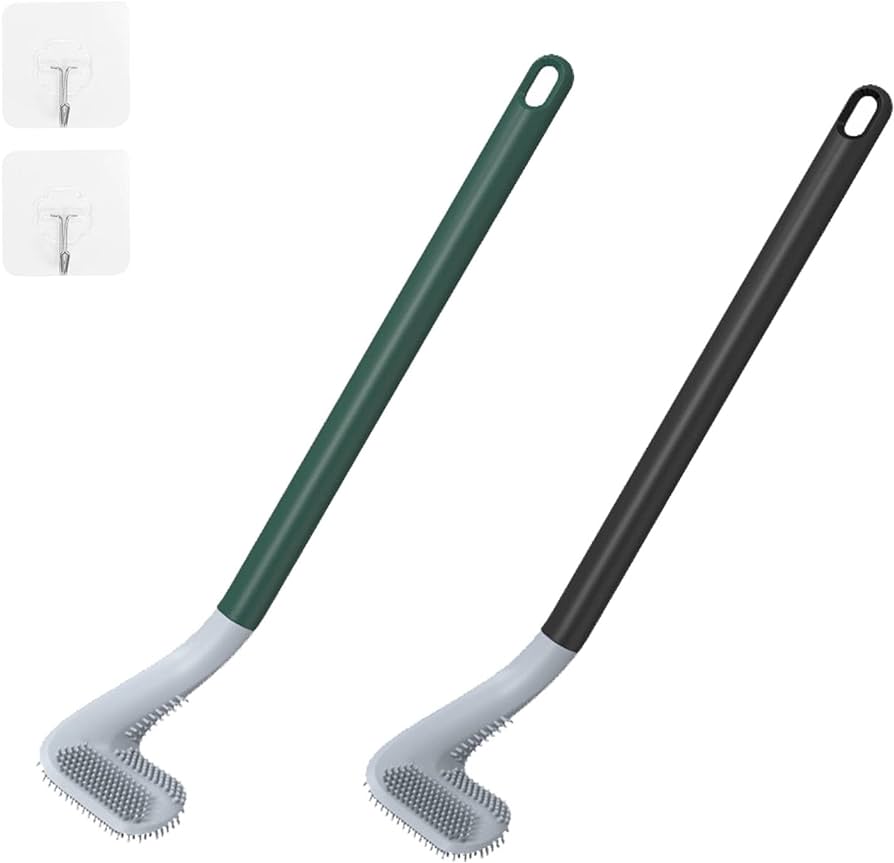 NK Golf Club Shaped Silicone Toilet Brush With Flexible Bristles