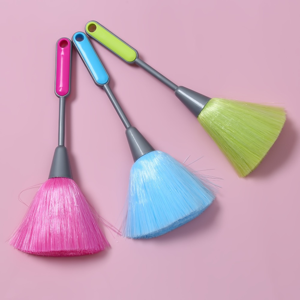 New Microfiber Keyboard Cleaning Brush Two-color Handle Desktop Microfiber Duster Brush Cleaning Home Hand Dust Cleaner