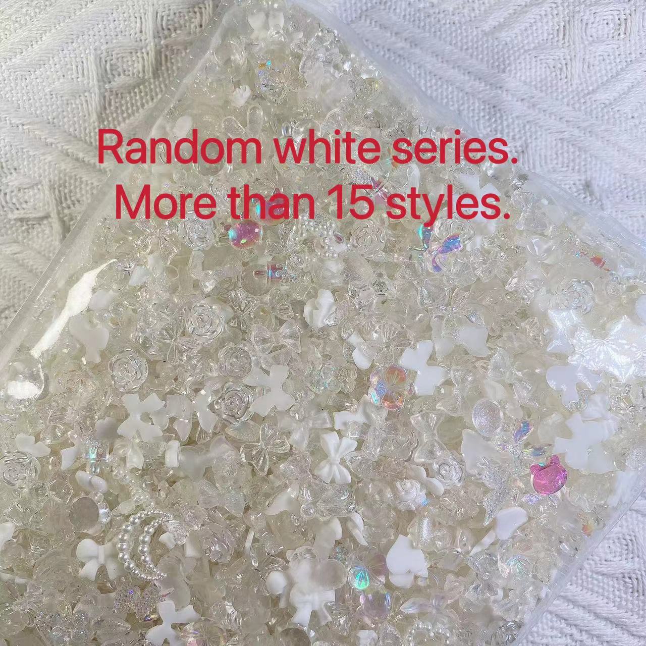 Hot Selling 100pcs Nail Charms 3D Resin Butterfly Flower Nail Charms Star Bear Bow Rabbit Animal Shaped Nail Art Multiple Colors Available