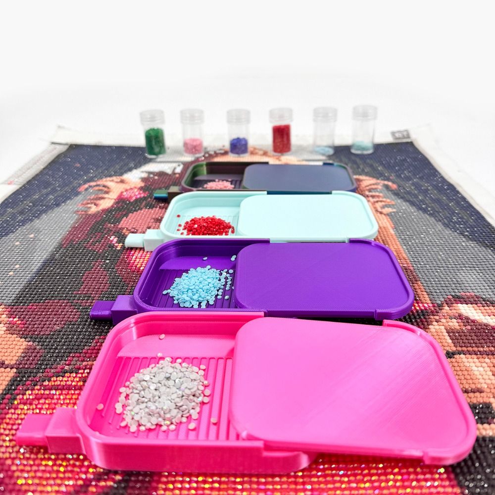 1pc Diamond Painting Tray Kits Large Capacity Drill Plate Diamond Moasic Tool Pen Nail Art Beading Plates Cross Stitch