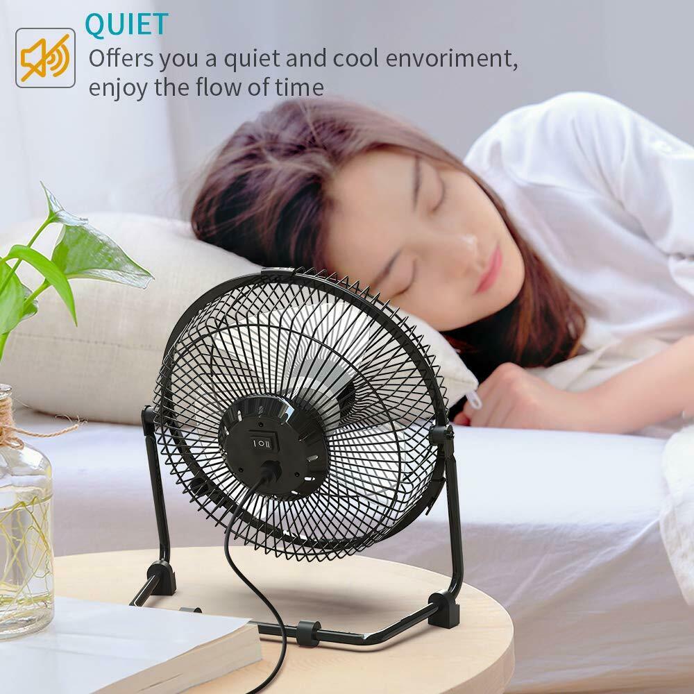 USB Powered Portable Table Fan Mini USB Desk Fan Small Quiet Personal Cooler USD