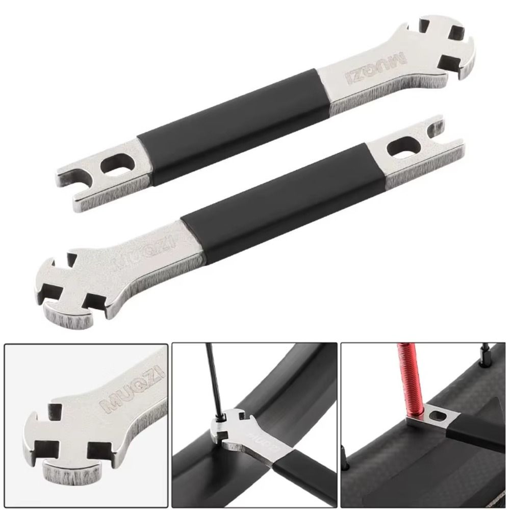 2Pcs Portable 3.3 3.4 3.5mm Bicycle Spoke Wrench Bike Repair Remover Professional Wheel Correct Tool Spoke Nipples Rim Straightening Wrench Wheel Tool