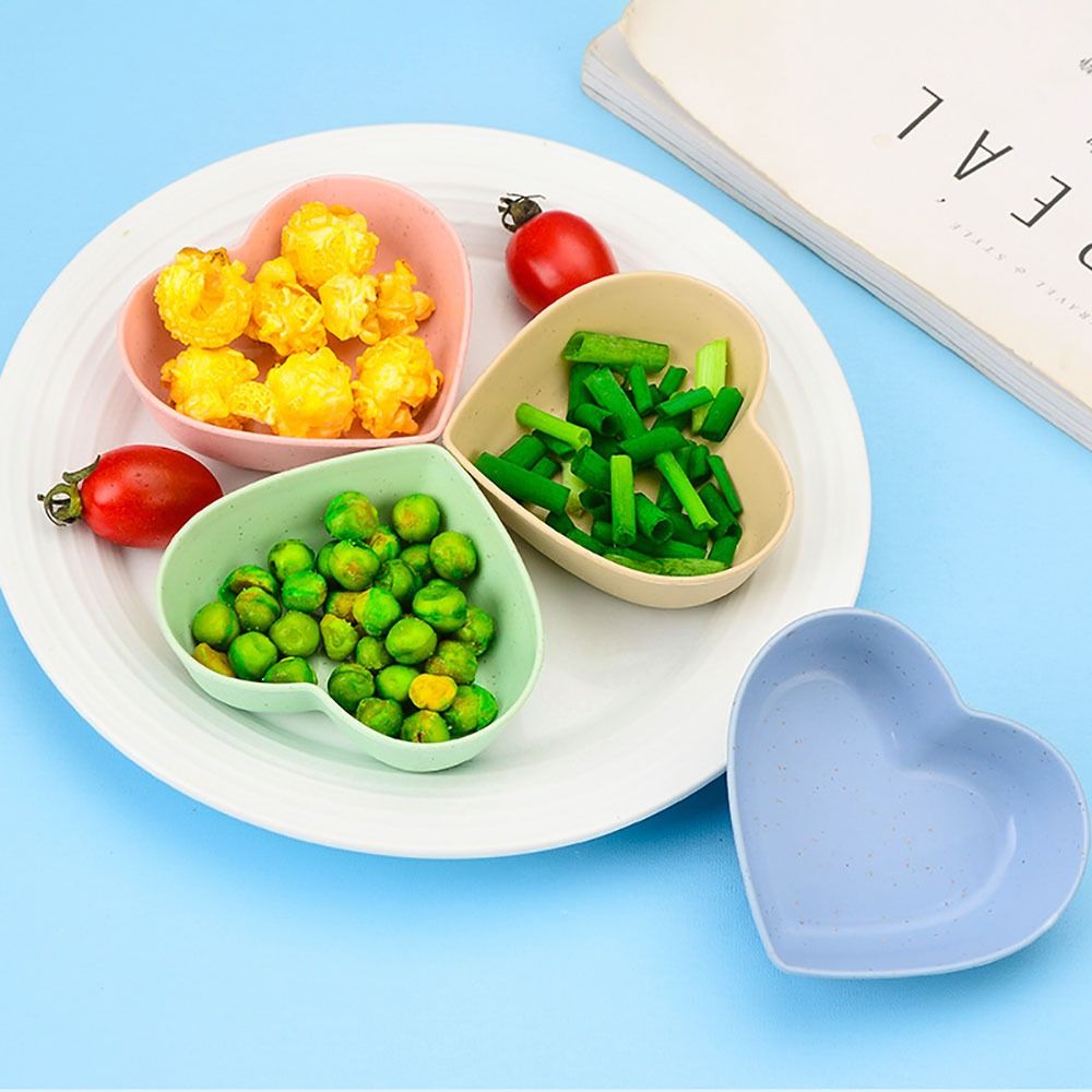10Pcs Multifunctional Plastic Seasoning Dishes Condiment/Sauce Heart Shaped Sauce Dish Mustard/Salad/Tomato Sauce Spice Dishes