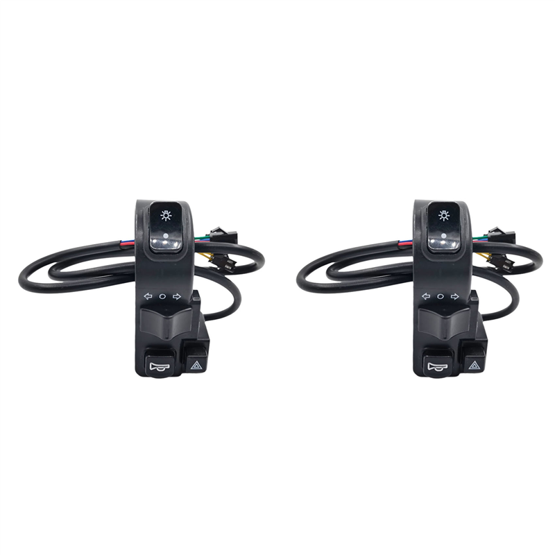 NAMUNY 2X ATV Handlebar Switch Motorcycle Electric Throttle Horn Gear Button Universal with 7/8 Inch 22MM