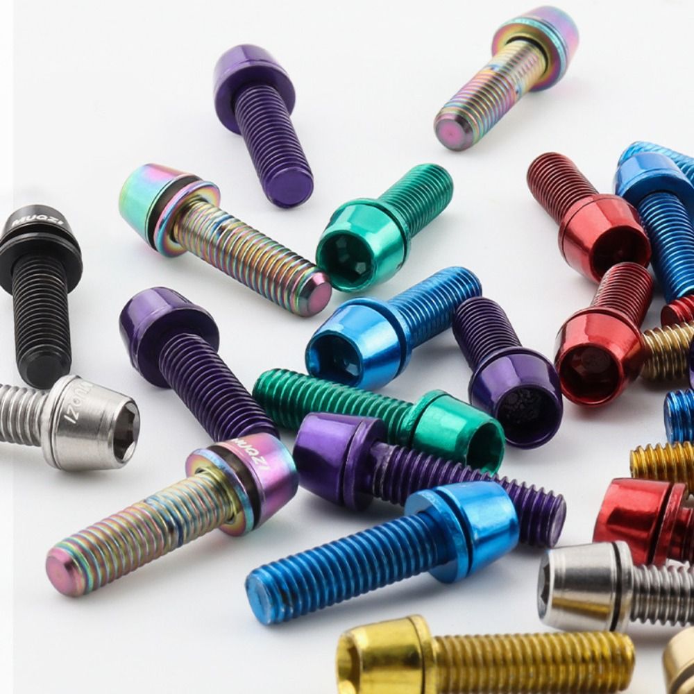 6PCS Bolt M5/M6 X 20mm Bicycle Handlebar Stem Screw With Washer For MTB Road Bike