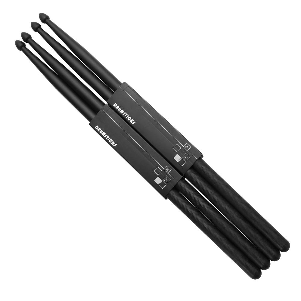 2 Pairs Durable Non-Slip Handles 5A Light Nylon Drumsticks Professional Plastic Drum Sticks Musical Instrument