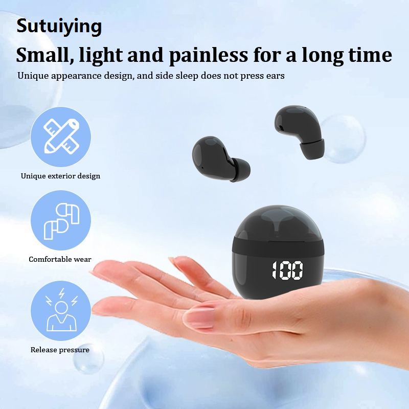 Sutuiying SK mini headphones wireless bluetooth earphones sleep headset High Quality with mic noise reduction heavy bass earbuds for smart phone