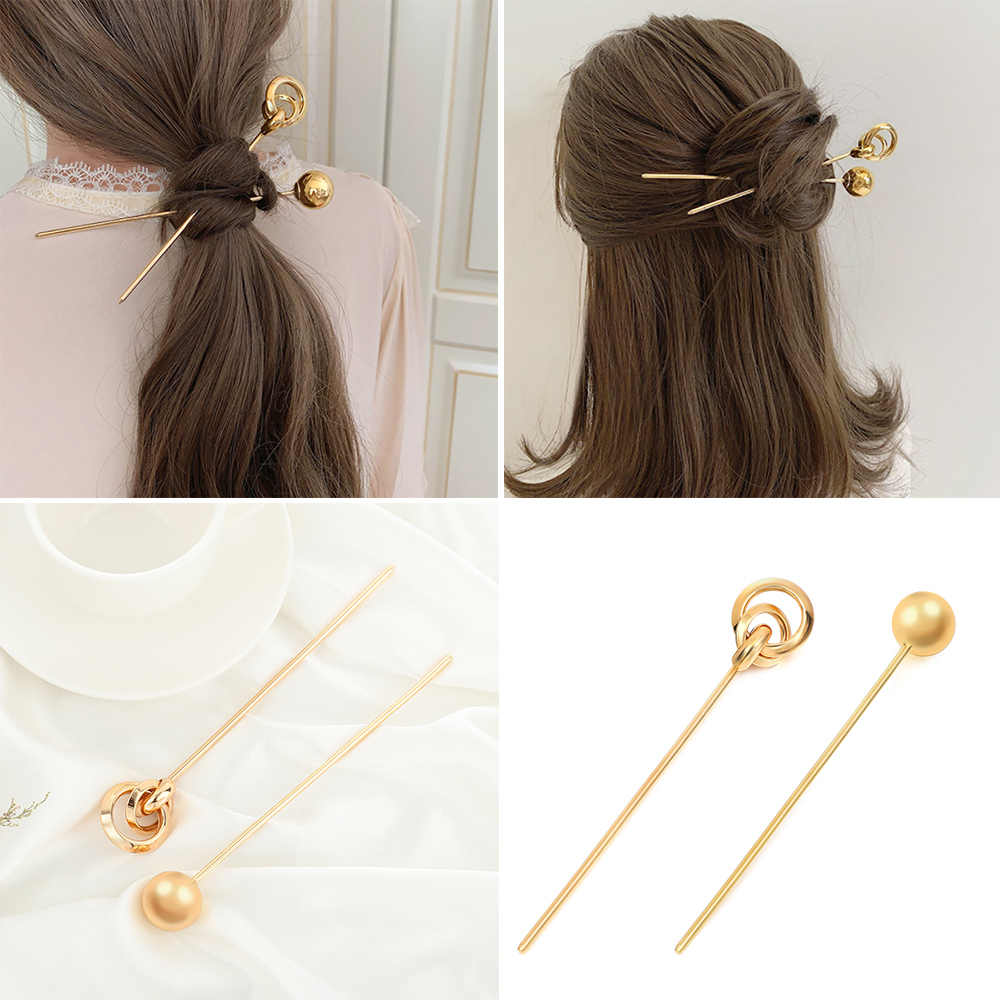Fashion Metal Gold Retro Hair Clip Hair Accessories Hair Sticks Hair Pin