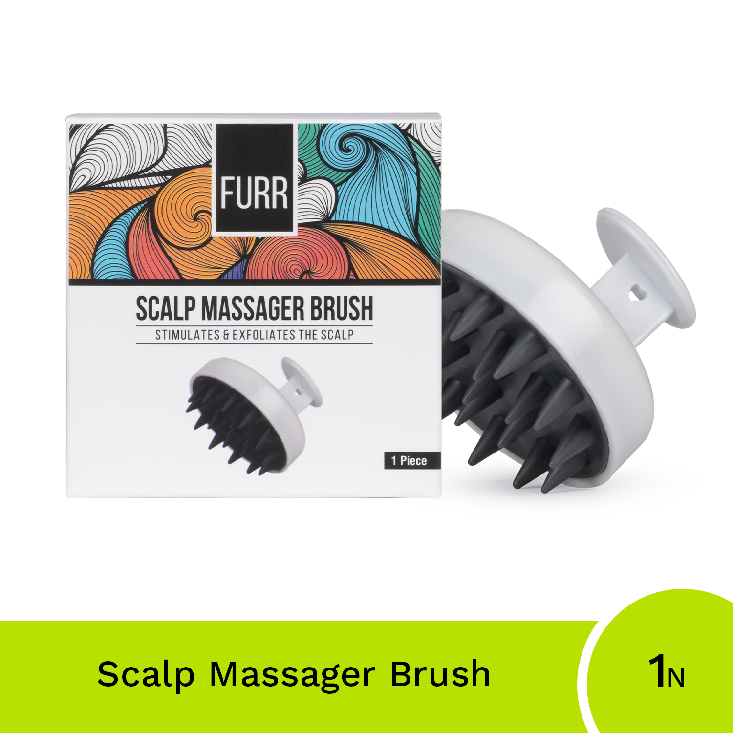 FURR By Pee Safe Silicone Scalp Massager Brush - Hair Shampoo Brush for Scalp Cleaning & Dandruff Care Pack Of 2