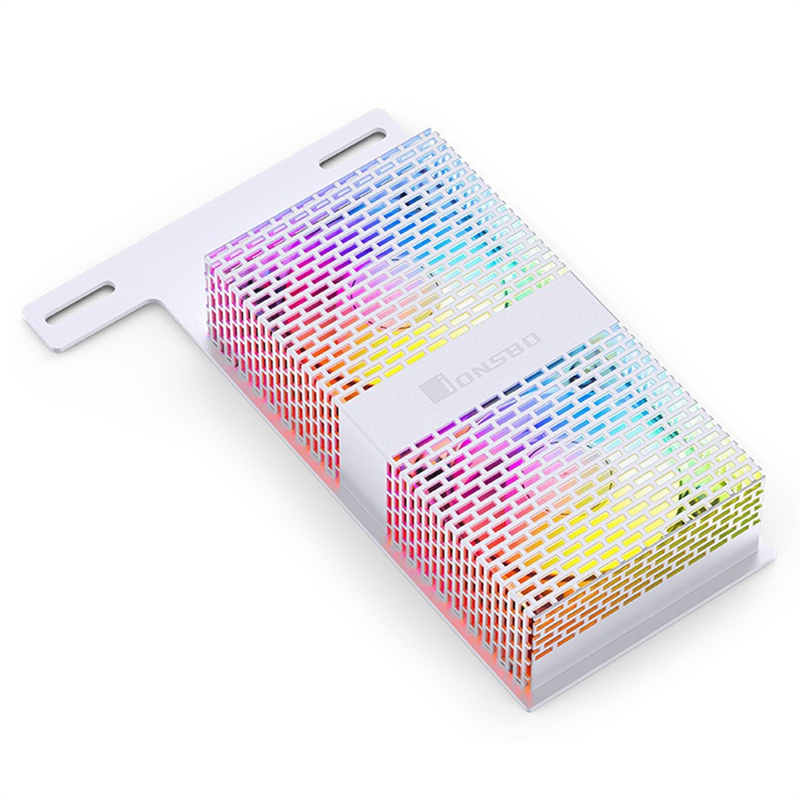 for MATX Motherboard -2 Memory Stick Cooler DDR4 DDR5 Overclocking ARGB Thermal Vest Memory Fan Module, White Easy Install