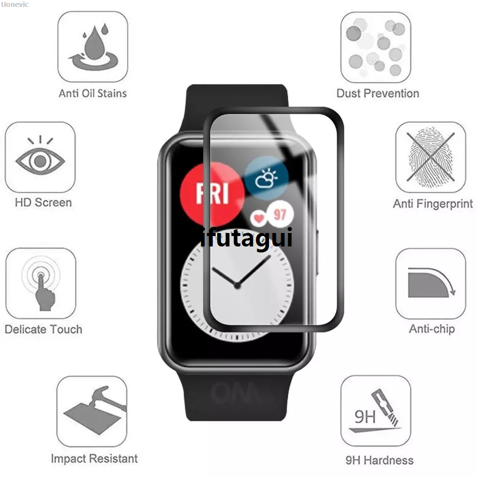 Difutagui HUAWEI Watch Fits 1 Piece 3D Curved Full Coverage Soft 2025 Affordable New Flexible Protective Film Smart Watch (Non-Glass)