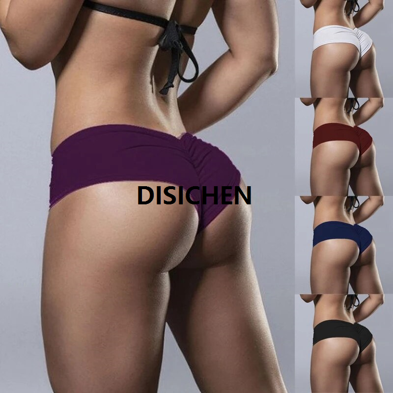 DISICHEN Women High Waist Sport Shorts Booty Elasticated Shorts Ladies Spandex Training Gym Shorts Mini Skinny Fitness Short 2025 New