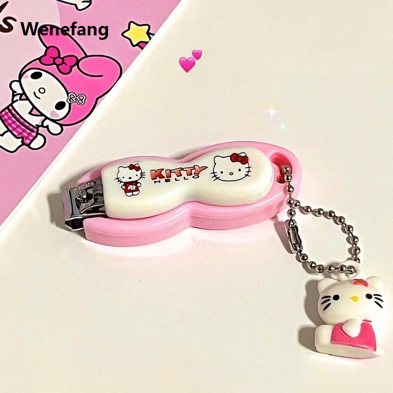Wenefang Sanrio Hello Kitty Nail Clippers Cute Cartoon Stainless Steel 2025 Manicure Nail Clippers Creative Portable Large Nail Clippers