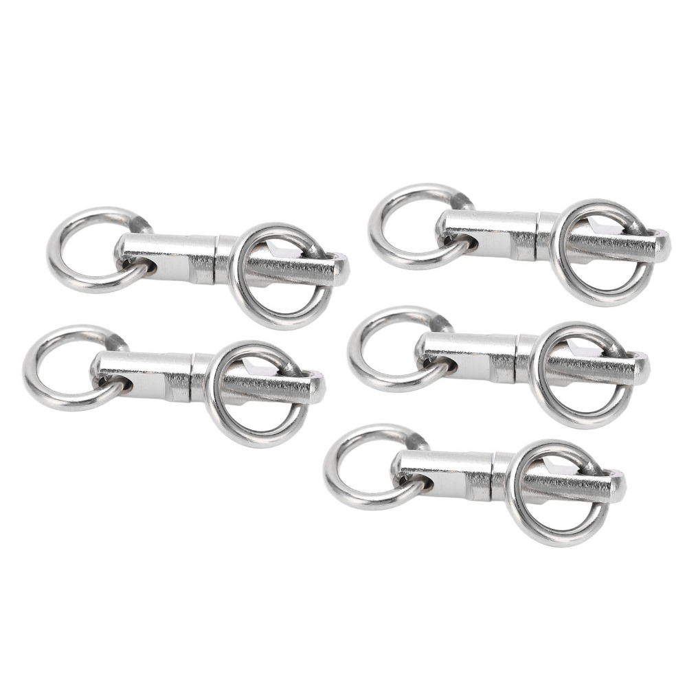 10PCS Durable Stainless Steel Fishing Bearing Swivel 360 Degree Rotation Multiple sizes Fishing Ring Swivel Column Fishing Swivels Surf Fishing