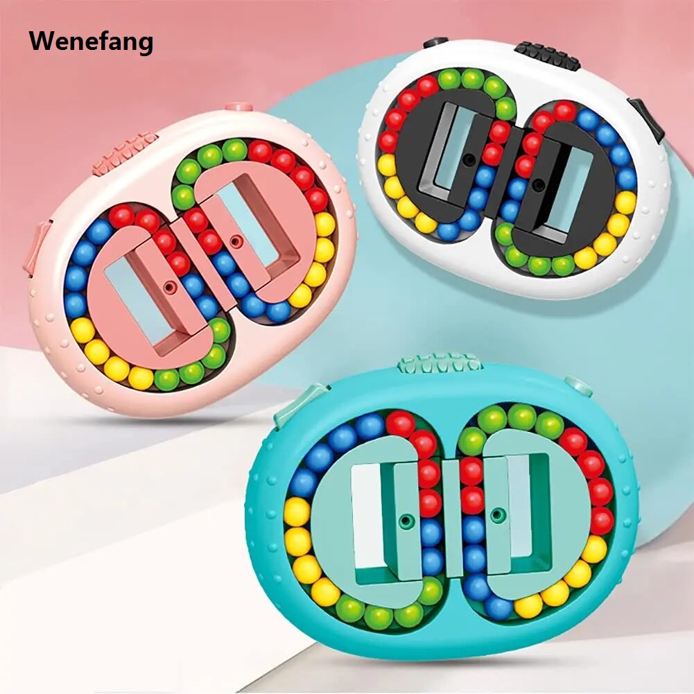 Wenefang Rotating Magic Beans Cube Fingertip Finger Toys Kids Adults Stress New Relief Spin Bead Puzzles Children Education Intelligence Game