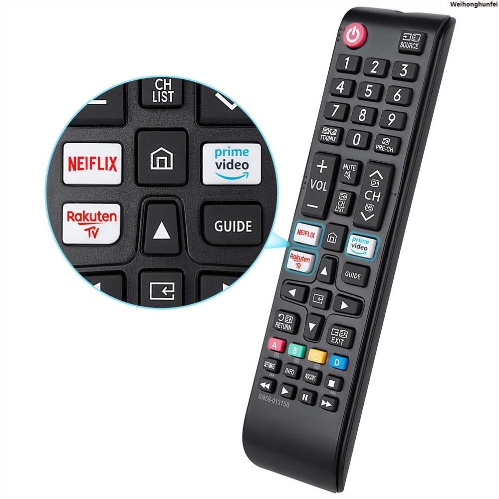 WeihonghunfeiHigh Quality Replacement BN59-01315B Universal Remote Control for Samsung Smart TV 4K 8K LCD LED UHD HDR Crystal QLED UE Series Quantum TVs