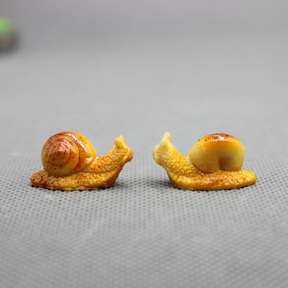 Cute Mini Easy Use Fairy Handicraft Animal Miniature Figurine Snail Model Resin Craft Snail Ornament