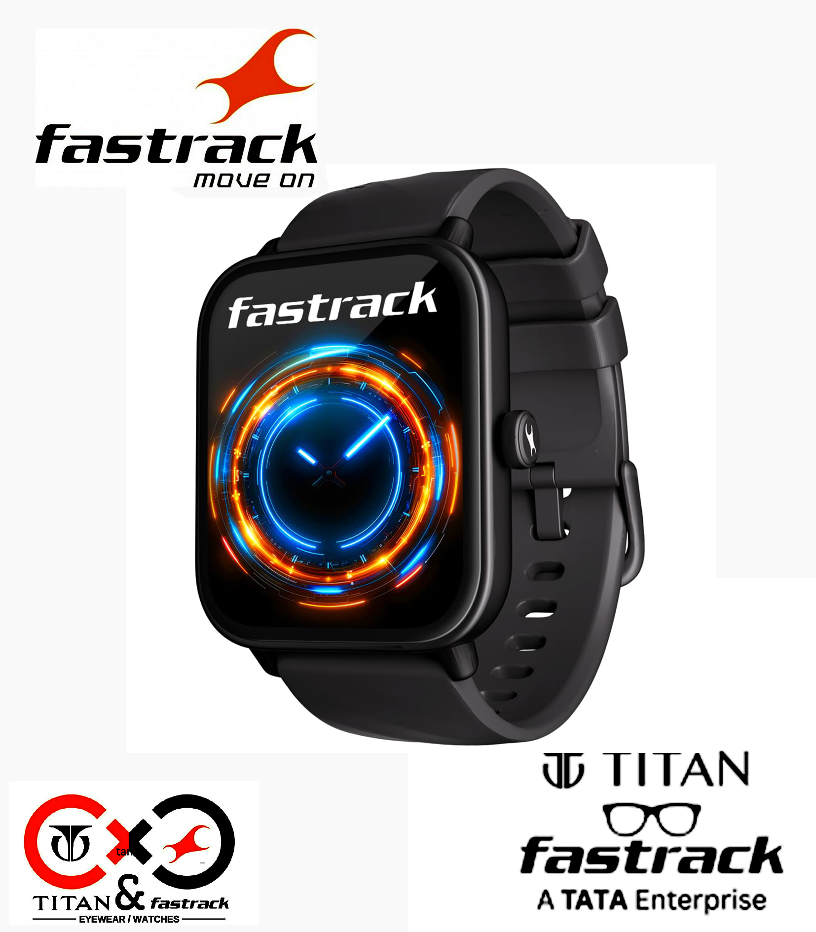 Fastrack Limitless Revoltt Glide X 1.83" Smart Watch with Ultra UV HD Display, SpO2, Heart Rate & Sleep Tracking, Bluetooth Calling, 100+ Sports Modes, 5-Day Battery, Smartwatch for Men & Women