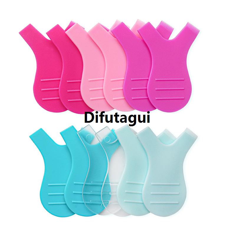 Difutagui 2/5/10/20Pcs/lot Lash Lift Brush Eyelash Extension Supplies Mini Portable Y Shape Comb Eyelashes Perm Brush for Eye Lashes Clean Up Tools