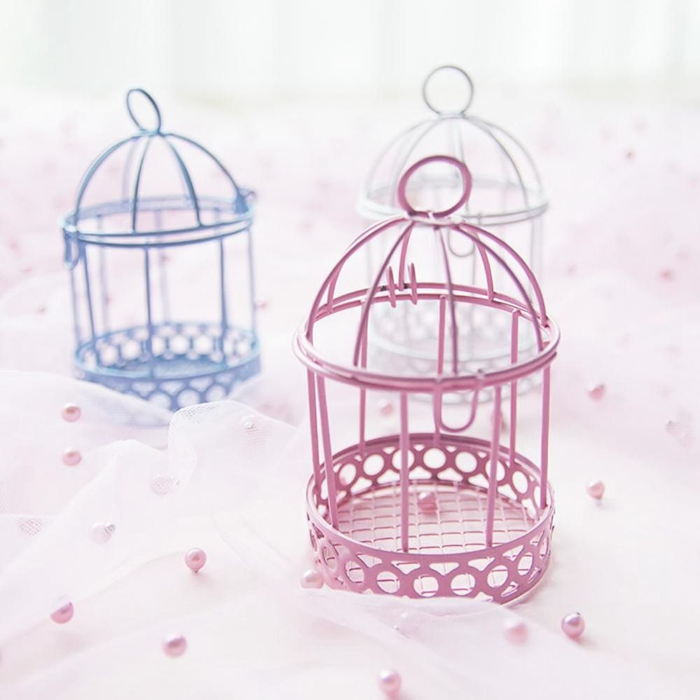 Durable Bird Cage Mini Bird Cage Portable Macaron Bird Cage Storage Box Cute Craft Home