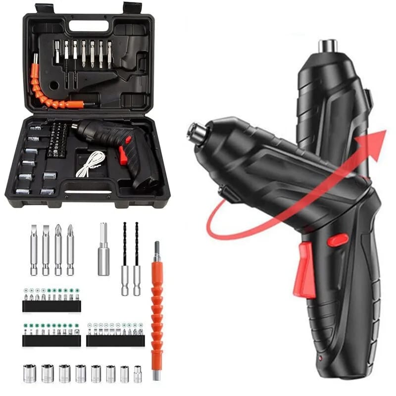 Mini Electric Drill Tool 3.6V Lithium Electric Screwdriver Foldable Rechargeable Cordless Impact Drill Hand for Home Use