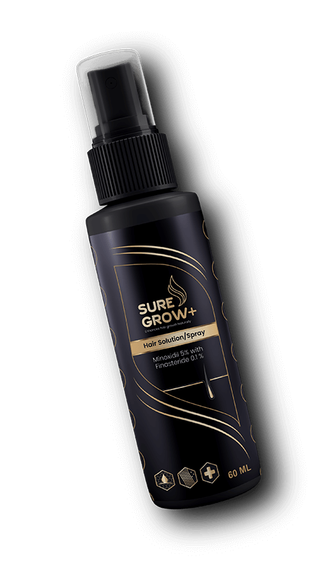 Sure-Grow Plus Solution, 60ML, Hair growth Solution, Alcohol Free
