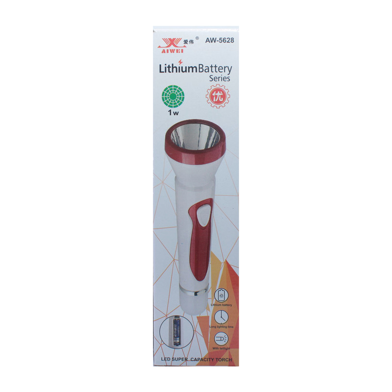 Lithium Battery LED Torch Flash Light, 1W, AW, 5628