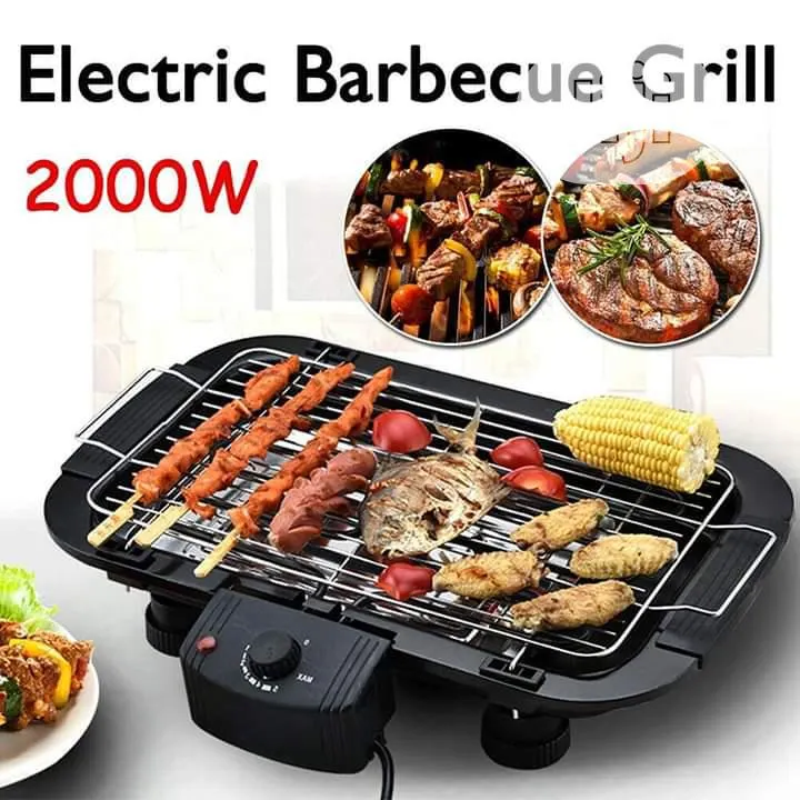2000 Watt Electric Barbeque Grill Machine - Indoor & Outdoor BBQ Grill