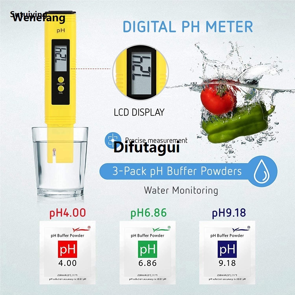 Wenefang Sutuiying TDS Meter 0-9990ppm Digital PH Meter 0.01 PH High Precision Hot Selling Pen Water Tester TDS PH Meter 0-14 PH LCD PPM Tester Aquarium Filter
