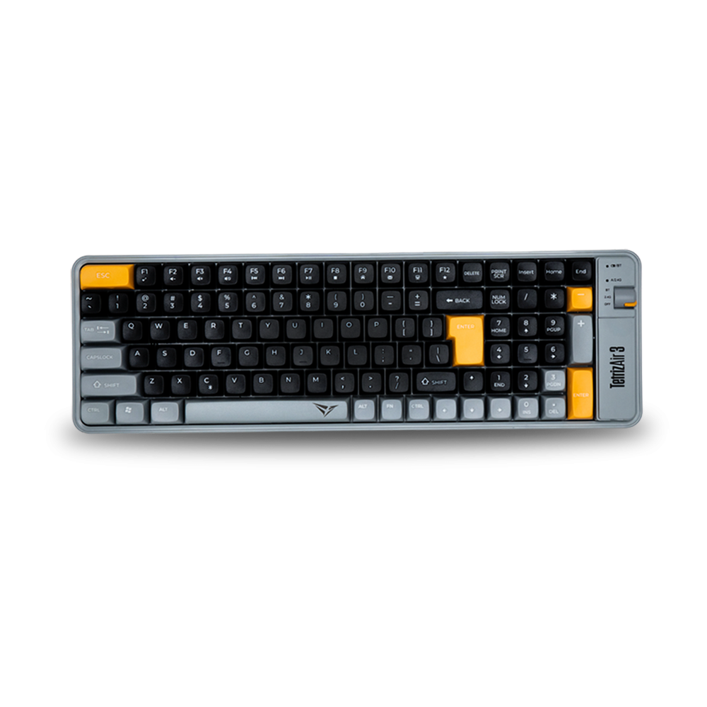 Alcatroz Tetriz Air 3 Dual Mode (Bluetooth 5.3 & Wireless 2.4G) - Rechargeable - 99-Key Compact Wireless Keyboard - Type C Charging