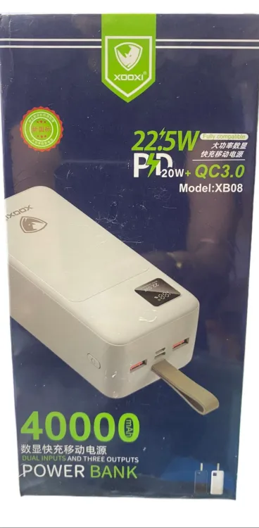 Xooxi 22.5W PD 20W + QC3.0 40000 MAH Powerbank Fastcharging With 1Year Warrenty