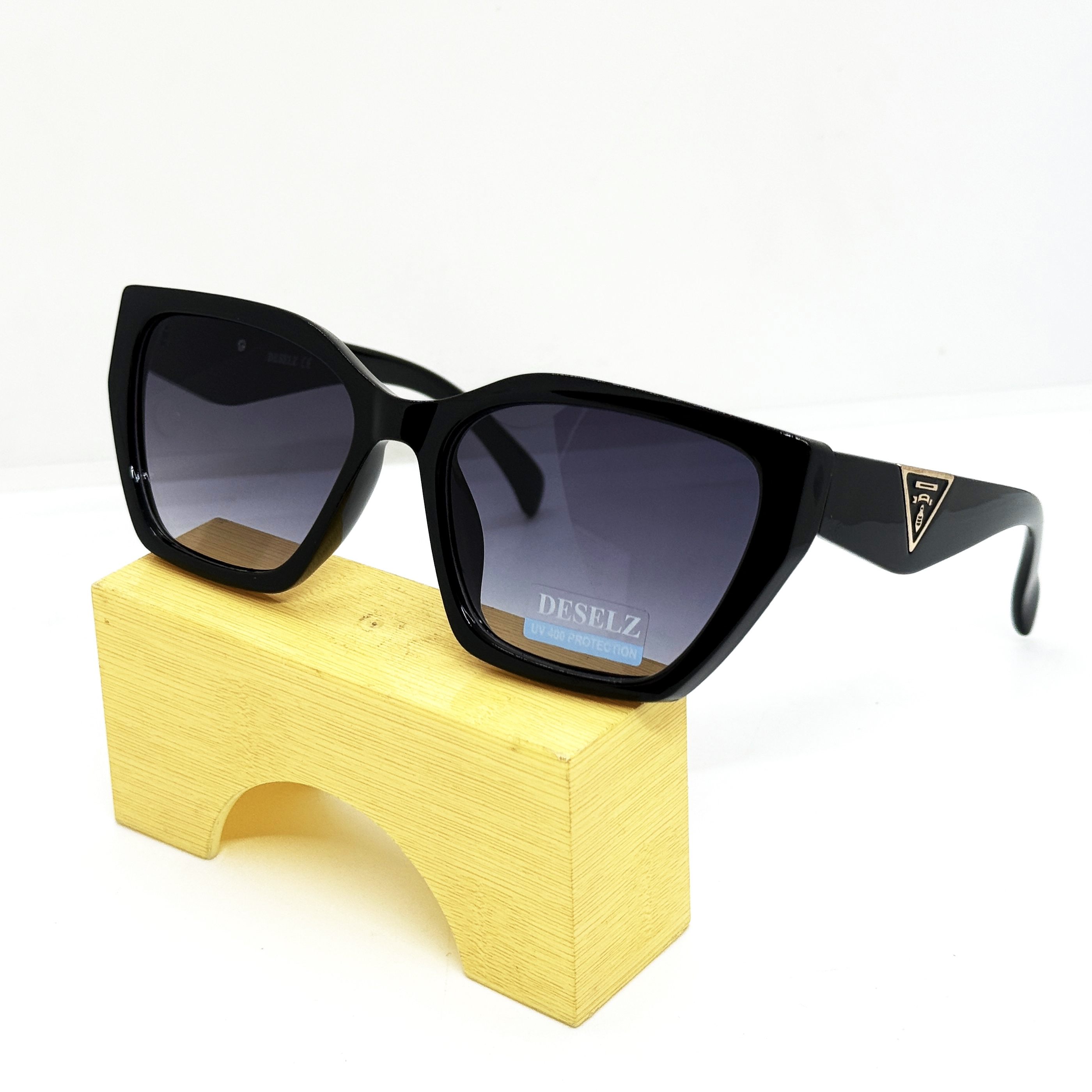 Deselz2236 New Elegant Black Cat Eye Sunglasses with Gradient Lens | Women Fashion Eyewear | UV Protection