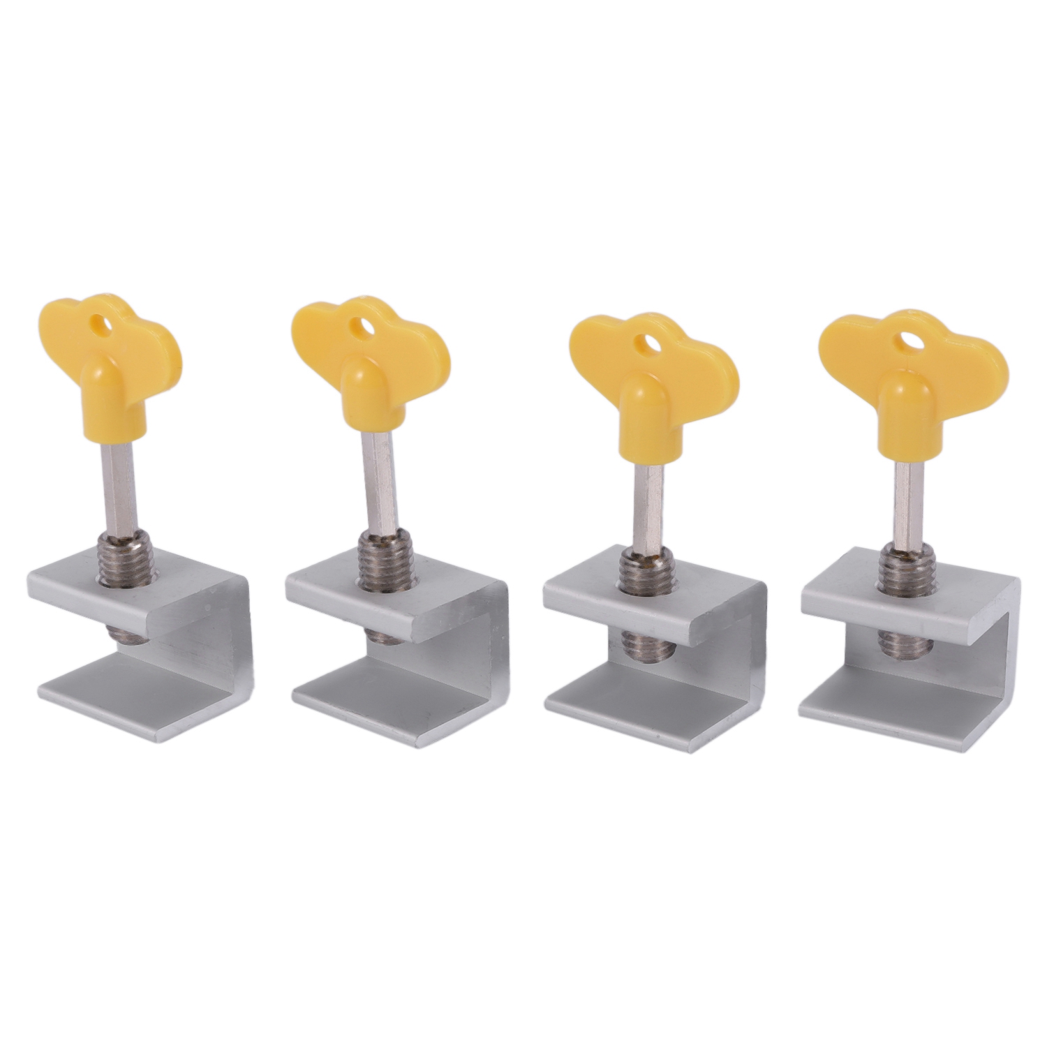 4 Sets Adjustable Sliding Window Locks Stop Aluminum + plastic Door Frame Security Lock with Keys Safety window Lock