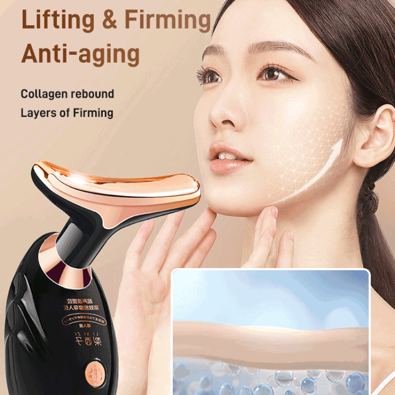 Portable Ultrasonic Neck Massager Allround Lifting Firming Electric Massage Introducer Beauty Neck Massager
