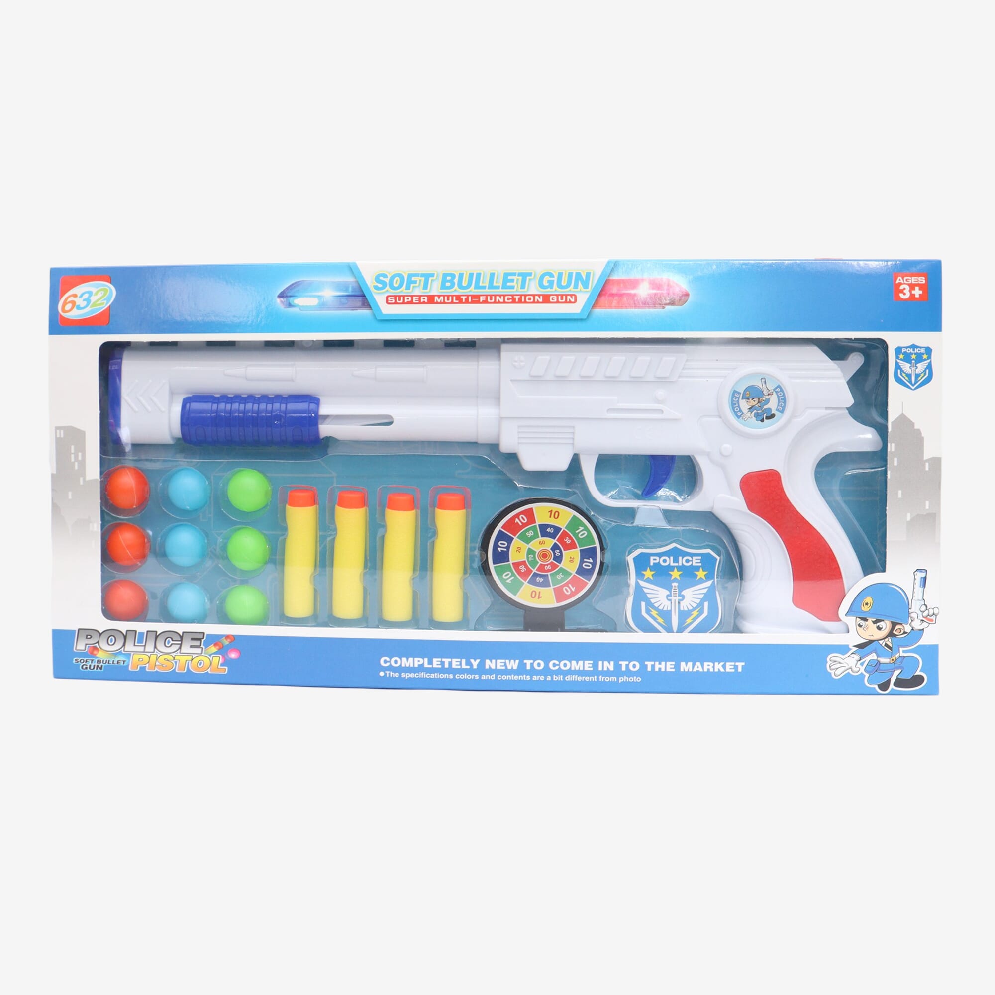 Super Multifunctional Soft Bullet Toy Gun NO.632A Ages 3+