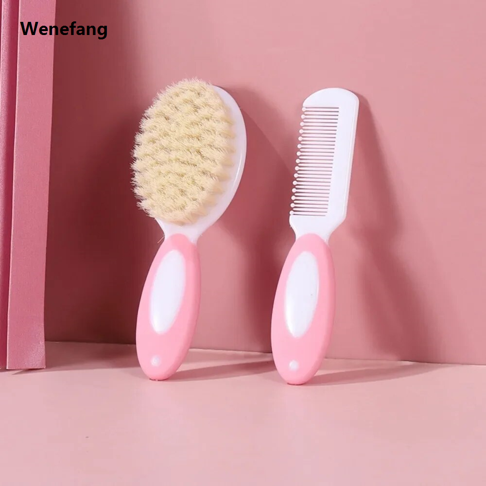 Wenefang BABY BOY GIRL KIDS Soft Infant Massage Comb and Hairbrush Set Baby Grooming Care Set Head Scalp