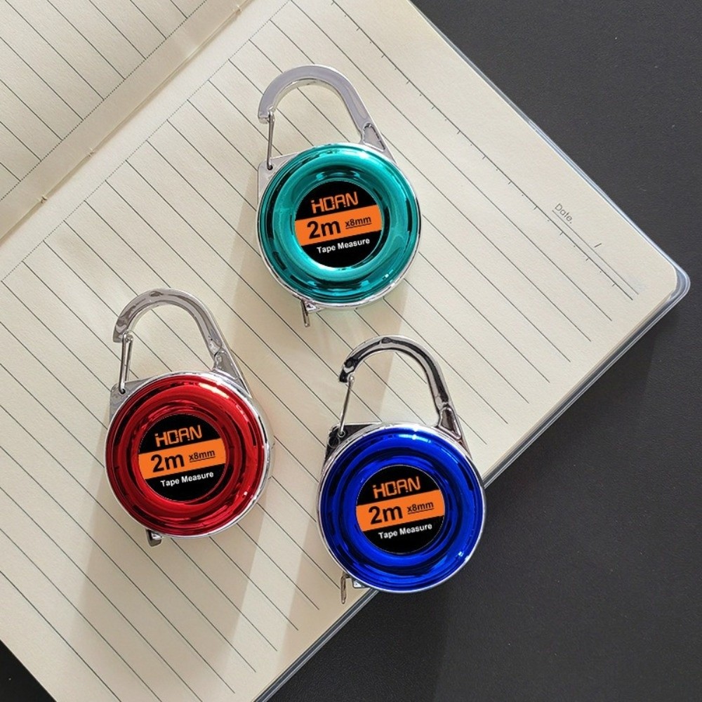 Multipurpose Use 2m Mini Keychain Tape Measure Precise Soft Retractable Ruler Portable Small Soft Tape Measure for Knitting Craft