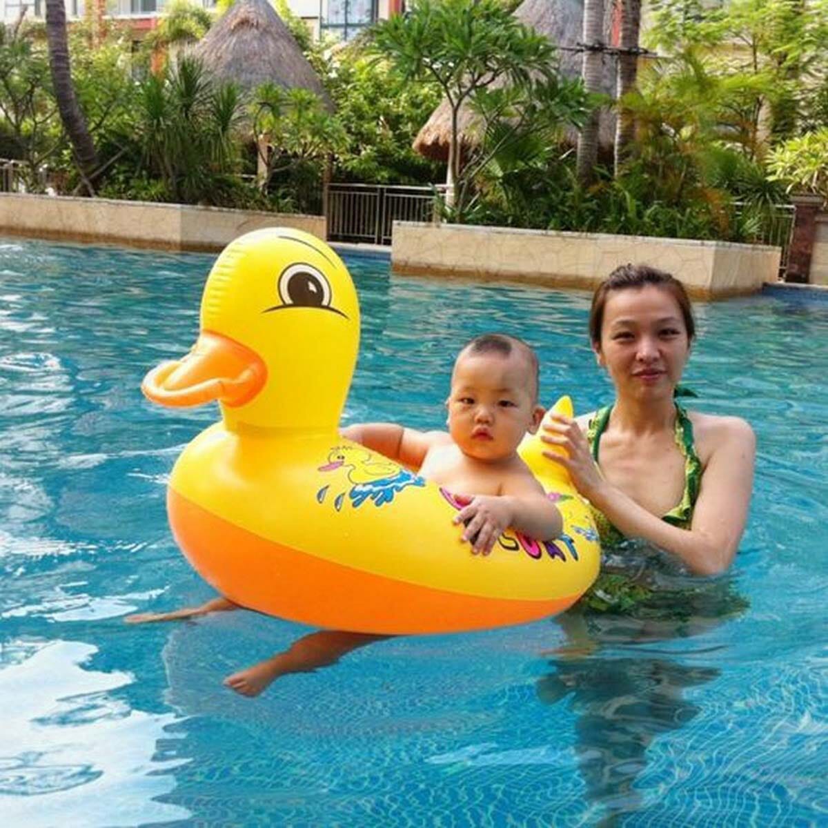 Inflatable Duck Shaped Swimming Ring Tube For Kids