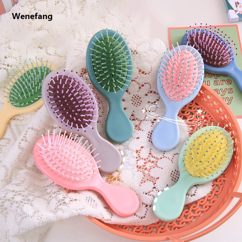 Wenefang 1 Pcs Mini Soft Bristles For Women Baby Girls Kids Wet Hair 2025 Brush Hair Combs Small Pocket Travel Hair Brush Combs