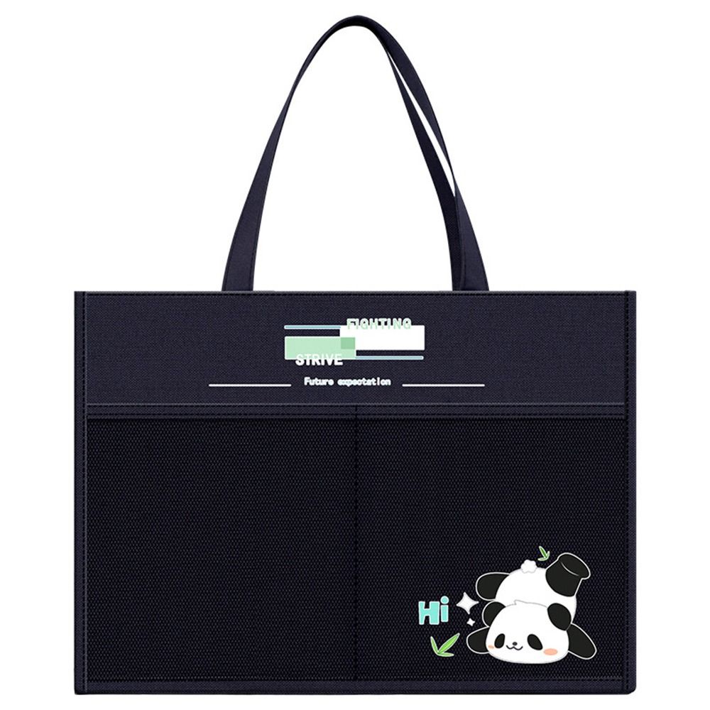 High Quality Multilayer Tote School Bag Cartoon Panda Large-capacity Handbag Portable File Bag Learning supplies