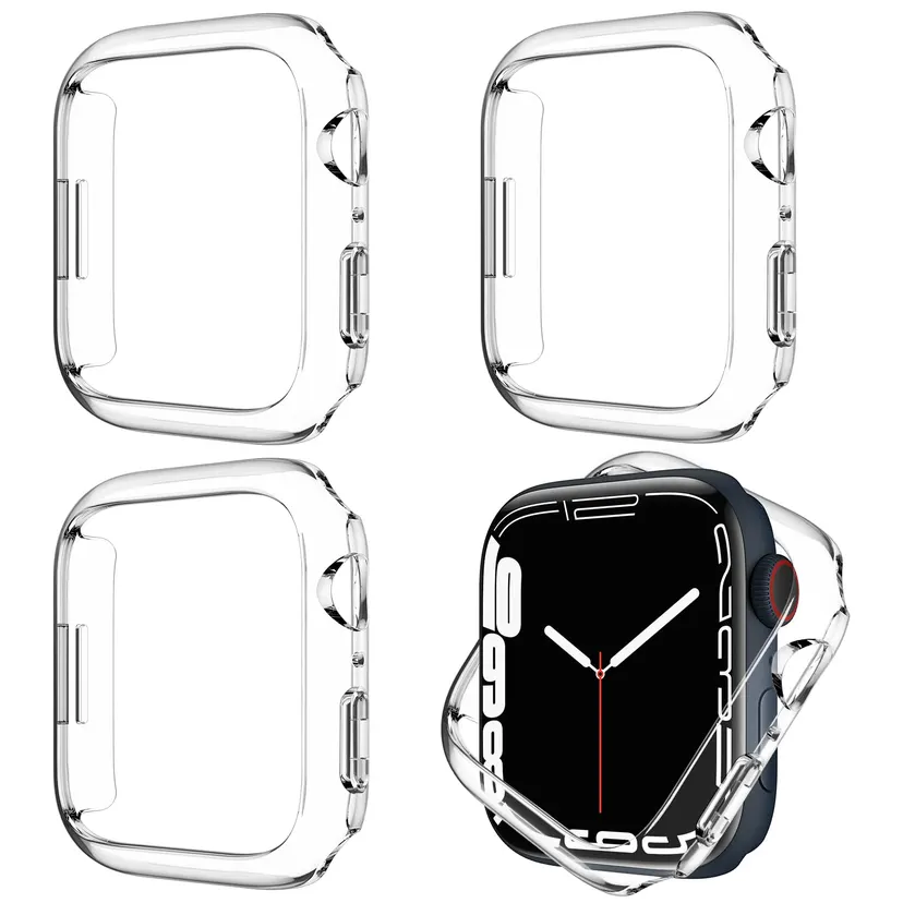 Apple Watch Series 7 45mm Case with Screen Protector,Hard PC Bumper Cover for Men Women Sports Protective Case